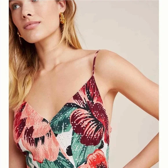 Farm Rio x Anthropologie Riviera Eyelet Maxi Dress size 6 - Picture 4 of 9